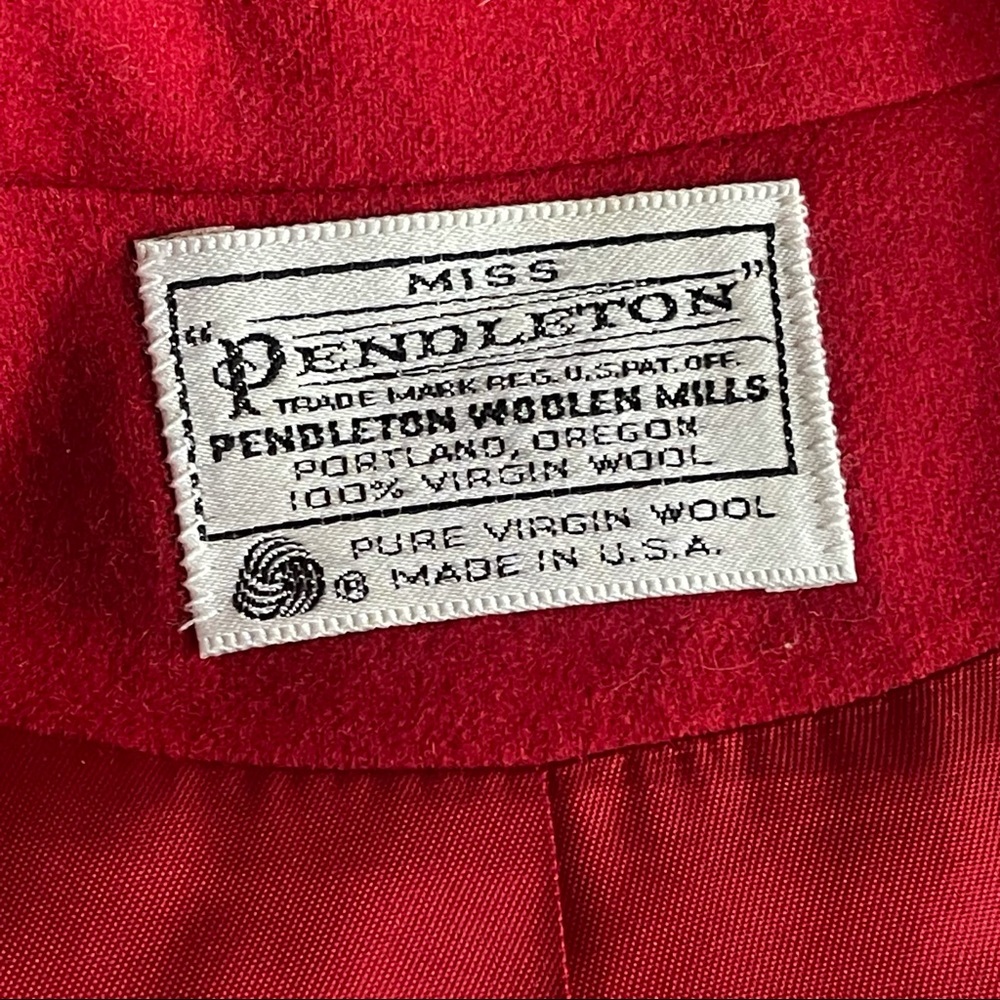 Pendleton Red Small Wool Blazer - image 5